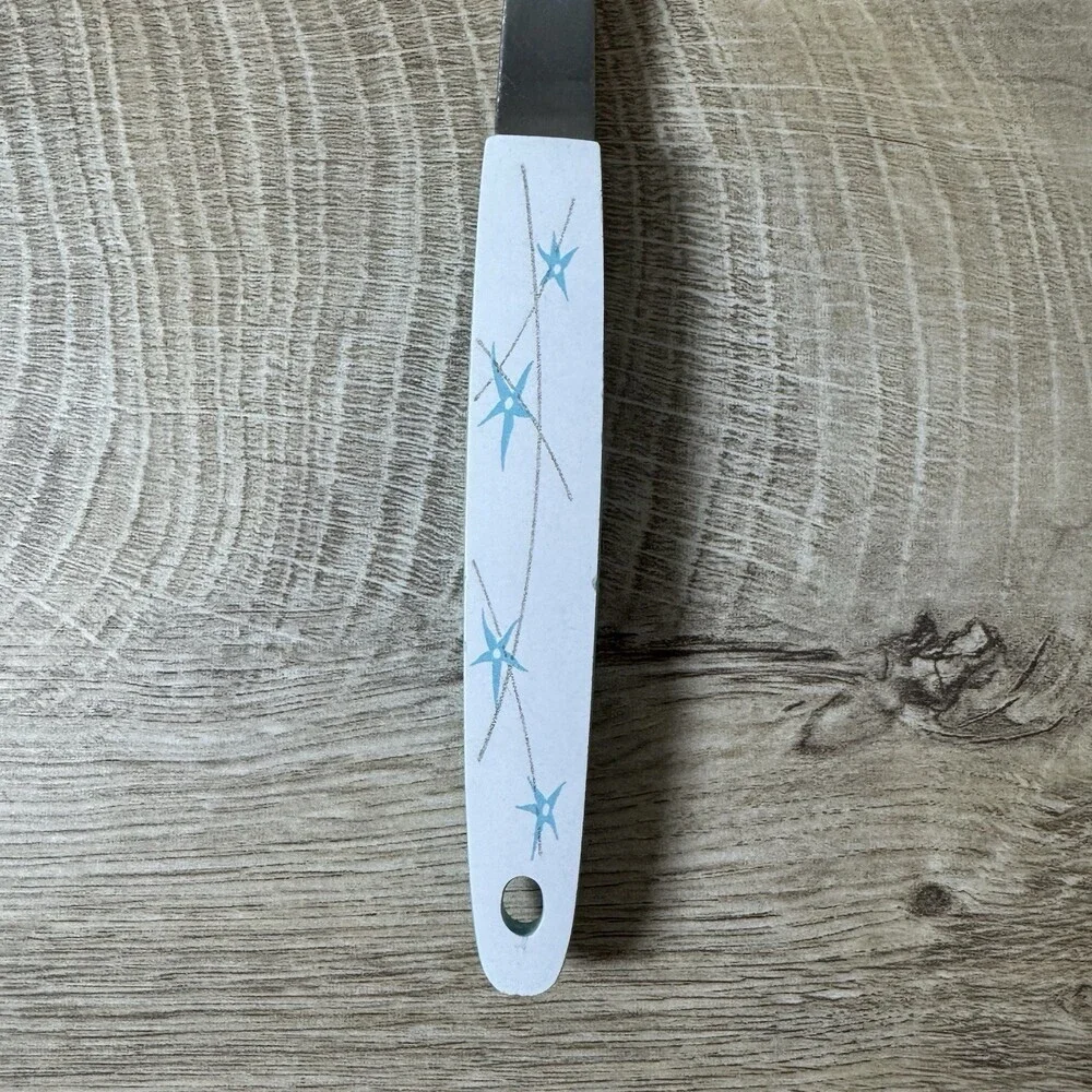 Atomic Starburst‎ 50s 60s MCM Mode Danish Sheffield White Blue Carving Knife